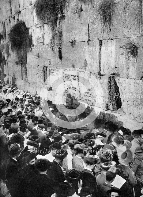 The Wailing Wall, Jerusalem.Artist: The American Colony