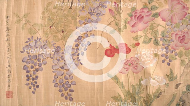 Roses and Wisteria, probably 18th-19th century. Creator: Unknown.