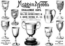 Advertisement for Mappin & Webb's Challenge Cups, 1895. Creator: Unknown.