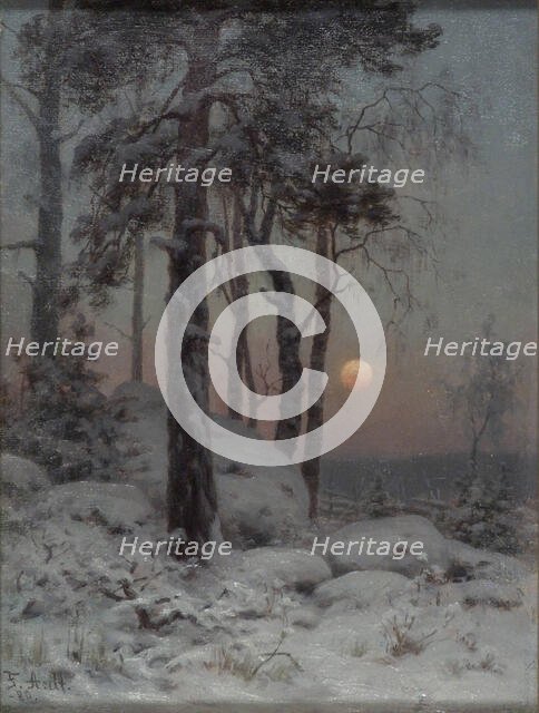 Winter Landscape, 1880. Creator: August Fredrik Ahlstedt.