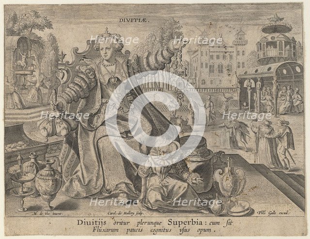Riches (Divitiae), ca. 1600. Artist: Mallery, Karel van (1571-c. 1635)