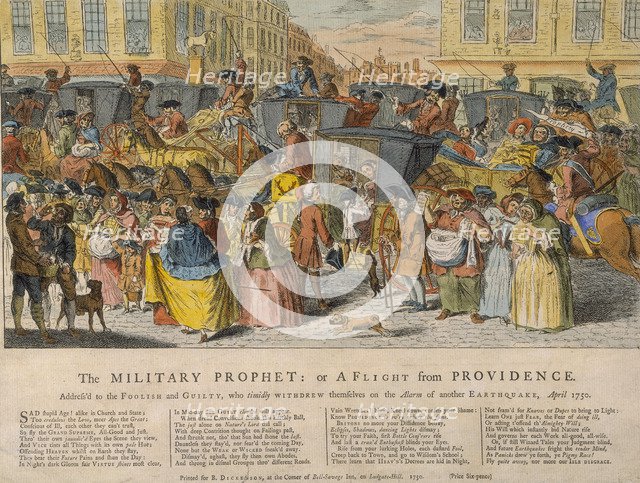 'The Military Prophet: or A Flight from Providence', 1750. Artist: Unknown