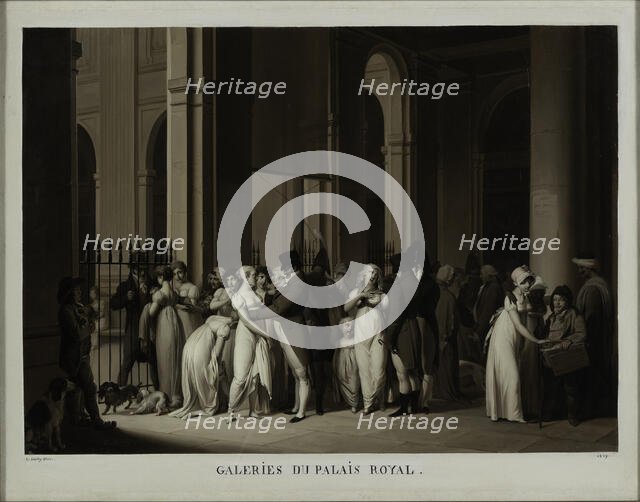 Les Galeries du Palais Royal, 1809. Creator: Boilly, Louis-Léopold (1761-1845).