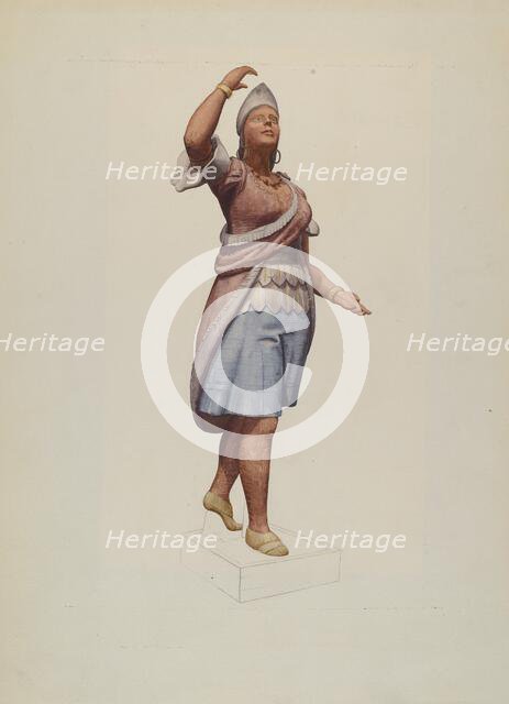 Cigar Store Indian, 1935/1942. Creator: Dorothy Hay Jensen.