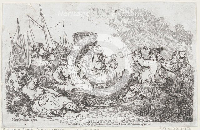 Billingsgate, February 4, 1786., February 4, 1786. Creator: Thomas Rowlandson.