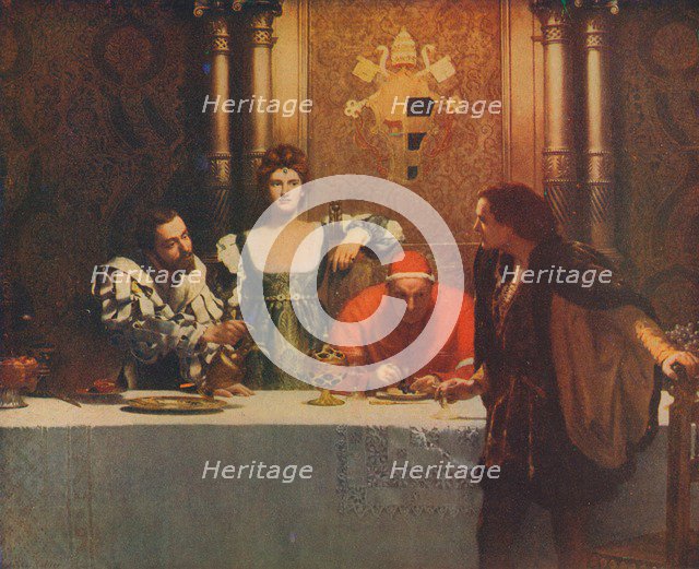 'A Glass of Wine with Caesar Borgia', 1893, (1914). Artist: John Maler Collier.