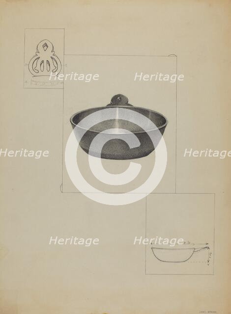 Pewter Porringer, c. 1936. Creator: Louis Annino.