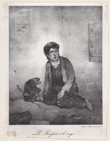 The Boy from Savoy and His Monkey, 1823. Creator: Alexandre Gabriel Decamps.