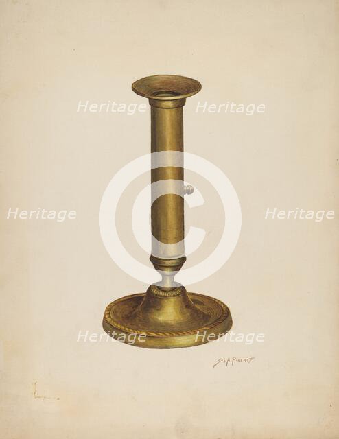 Candlestick, c. 1941. Creator: Sydney Roberts.