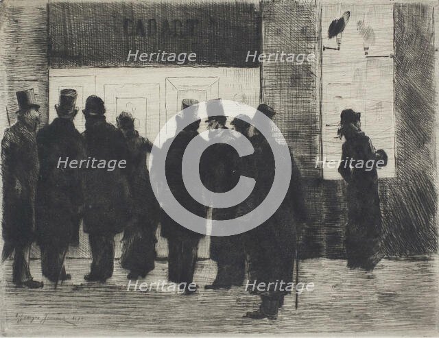 Cadart's Shop Window, 1879. Creator: Pierre Georges Jeanniot.