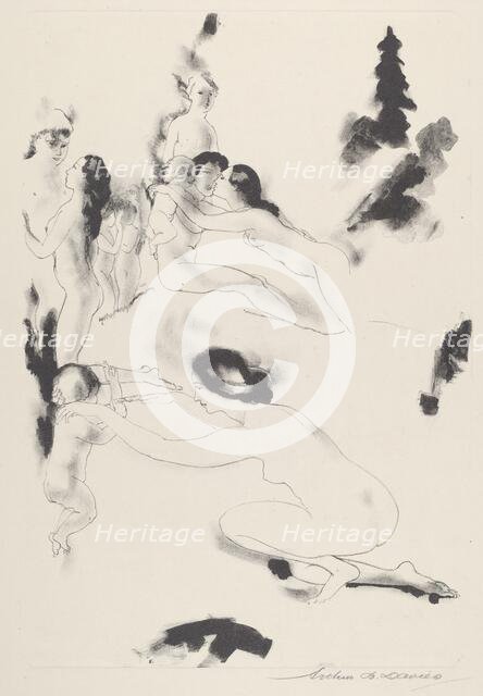 Orchard of Bounties, 1919-1920. Creator: Arthur Davies.