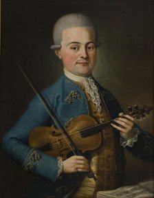 Portrait of a Man-Violinist, 1670s. Creator: Unknown.