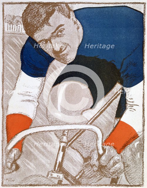 Edmond Jacquelin, French cycling champion, 1902. Artist: Unknown