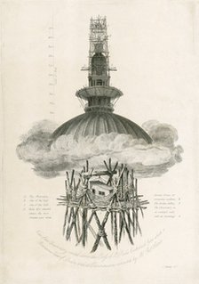 Samuel Rawle's Observatory, St Pauls Cathedral, London, 1821. Artist: Unknown.