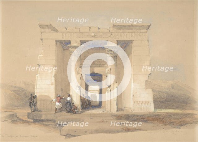 The Temple at Dendur, Nubia, 1848. Creator: David Roberts.