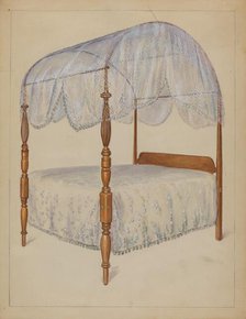 Bed, 1935/1942. Creator: Bernard Gussow.