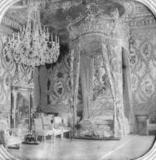 Marie Antoinette's bedroom, Palace of Fontainebleau, France, late 19th or early 20th century. Artist: Unknown