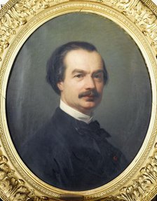 Portrait of Auguste Maquet (1813-1888), writer, collaborator of Alexandre Dumas, 1867. Creator: Louis Stanislas Faivre-Duffer.