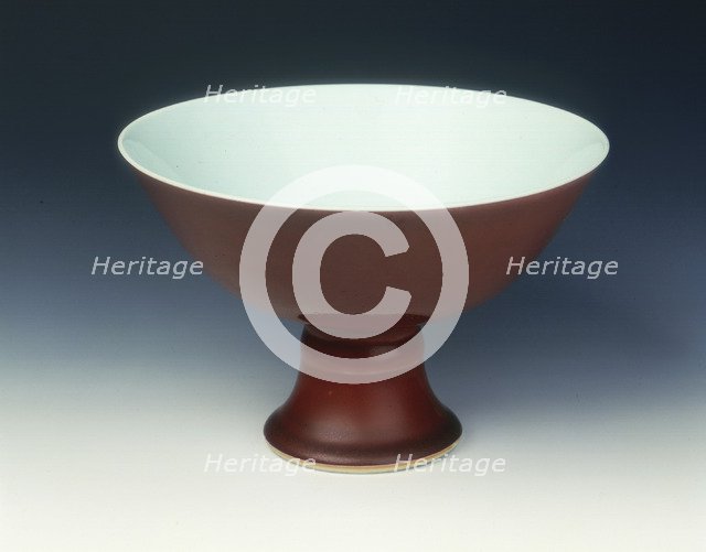 Copper red stem bowl, Qing dynasty, Yongzheng period, China, 1723-1735. Artist: Unknown