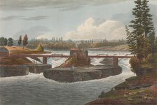 Glenns Falls (No. 6 of The Hudson River Portfolio), 1822. Creator: John Hill.