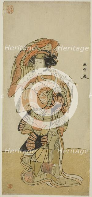 The Actor Nakamura Tomijuro I as the female fox from Mt. Ubagadake in the play..., c. 1777. Creator: Shunsho.