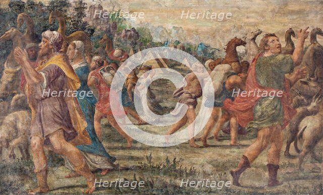 Abram and Lot Separate, 1540-1545. Creator: Giarola (Gerolli), Giovanni (1518-1557).