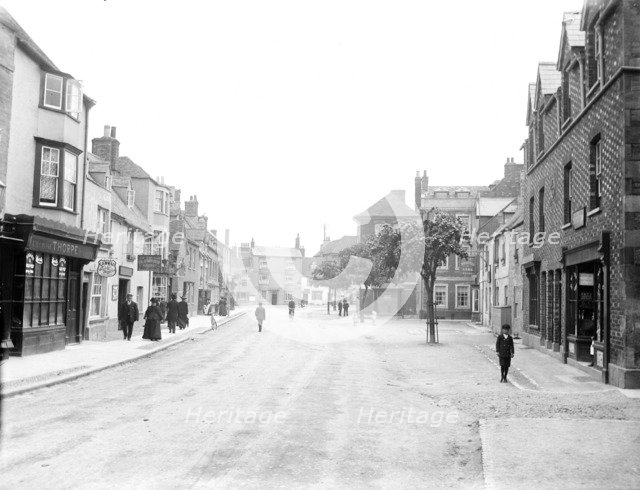 View along Market Street, Woodstock, Oxfordshire, c1860-c1922. Artist: Henry Taunt