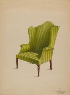 Wing Chair, c. 1936. Creator: Ferdinand Cartier.