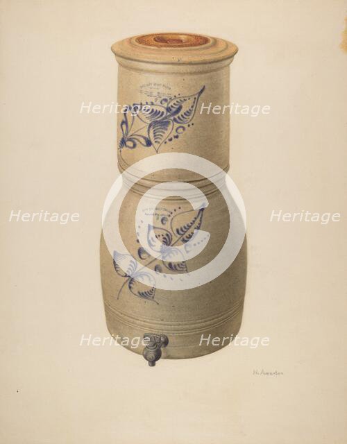 Water Filter and Cooler, c. 1938. Creator: Nicholas Amantea.