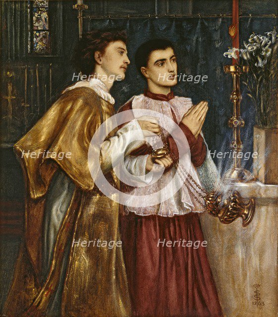 Two Acolytes Censing: Pentecost, 1863. Artist: Simeon Solomon.