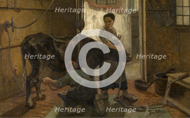 Slaughterhouse, c1860-1900. Creator: Jan Stobbaerts.