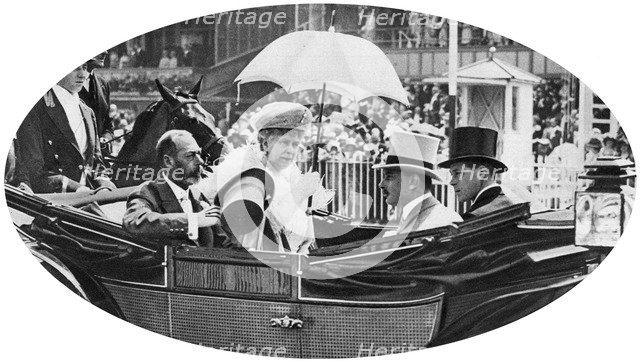 The royal arrival at Ascot, c1930s. Artist: Unknown