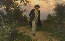Ludwig van Beethoven on a walk, ca 1901. Creator: Schmid, Julius (1854-1935).