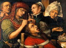An operation for stone in the head. Creator: Follower of Jan Sanders van Hemessen.