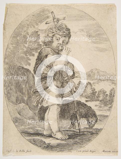 Saint John the Baptist Biting a Piece of Fruit, ca. 1641. Creator: Stefano della Bella.