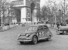 Panhard Dyna in Paris during 1953 Monte Carlo Rally. Creator: Unknown.