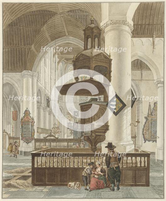 The Great Church in The Hague, 1776. Creator: Abraham Delfos.