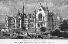 The opening of the University College, Nottingham, by Prince Leopold, Duke of Albany, 1881. Artist: Unknown