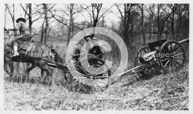 Field artillery training, Fort Sheridan, Illinois, USA, 1920. Artist: Unknown