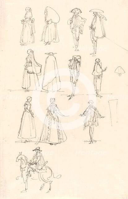 Historical Costumes, 1780. Creator: Luis Paret y Alcazar.