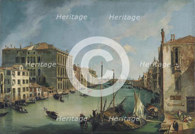 The Grand Canal from San Vio, Venice, 1723. Creator: Canaletto.