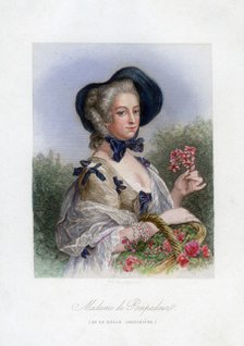 Madame de Pompadour as the beautiful gardener. Artist: Unknown