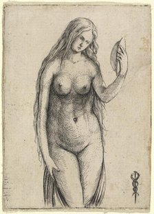 Nude Woman Holding a Mirror (Allegory of Vanitas), c. 1503/1504. Creator: Jacopo de' Barbari.