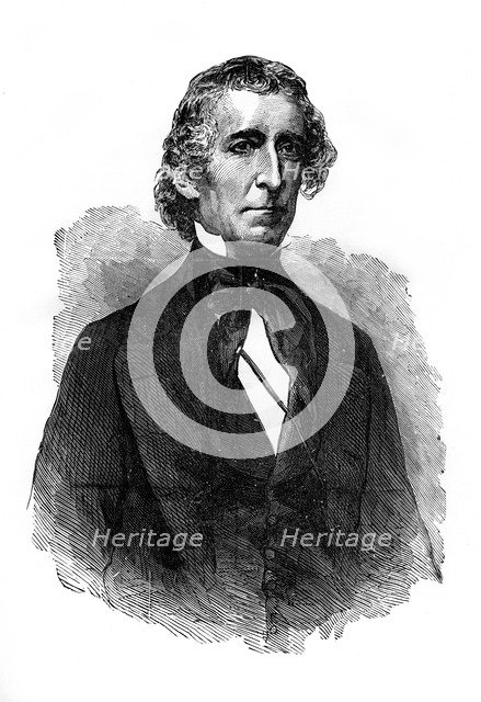 John Tyler, tenth President of the United States, (1872). Artist: Unknown