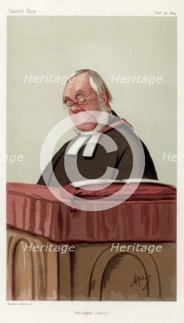 'Merchant Taylors', the Reverend James Augustus Hessey DCL, 1874.Artist: Carlo Pellegrini