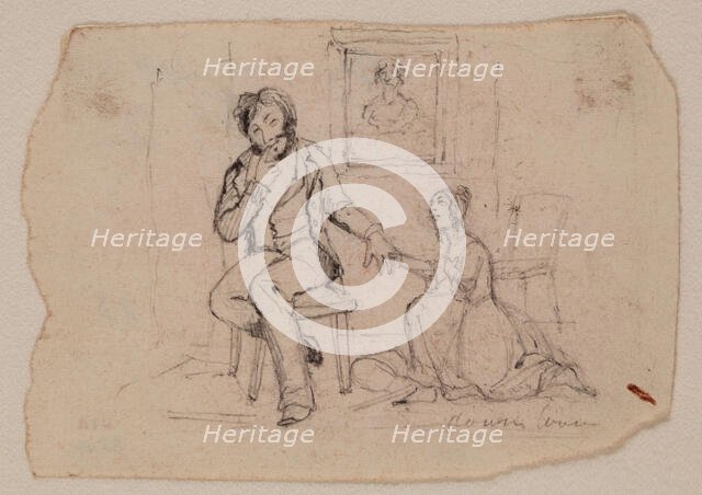 Popping the Question, c1820-1865. Creator: David Claypoole Johnston.