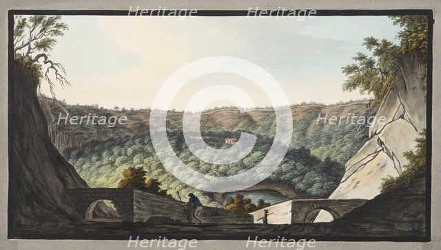 View into the crater of Astruni taken from the spot represented in Plate XIX, 1776.