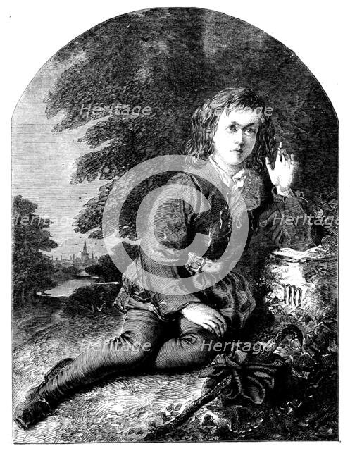 Whittington Resting on Highgate-Hill - from a painting by F. Newnham, 1858. Creator: Unknown.