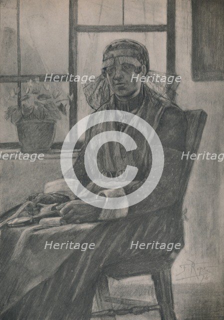 'The Lacemaker', 1946. Artist: Felicien Joseph Victor Rops.