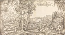 Saint John on Patmos, c. 1545/1555. Creator: Master H.W.G..
